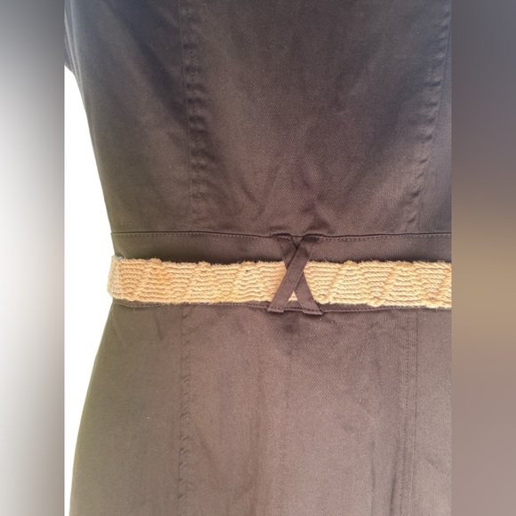 Charlotte Russe Stretchy Black Button Up Dress Medium With Collar GUC - Picture 5 of 11